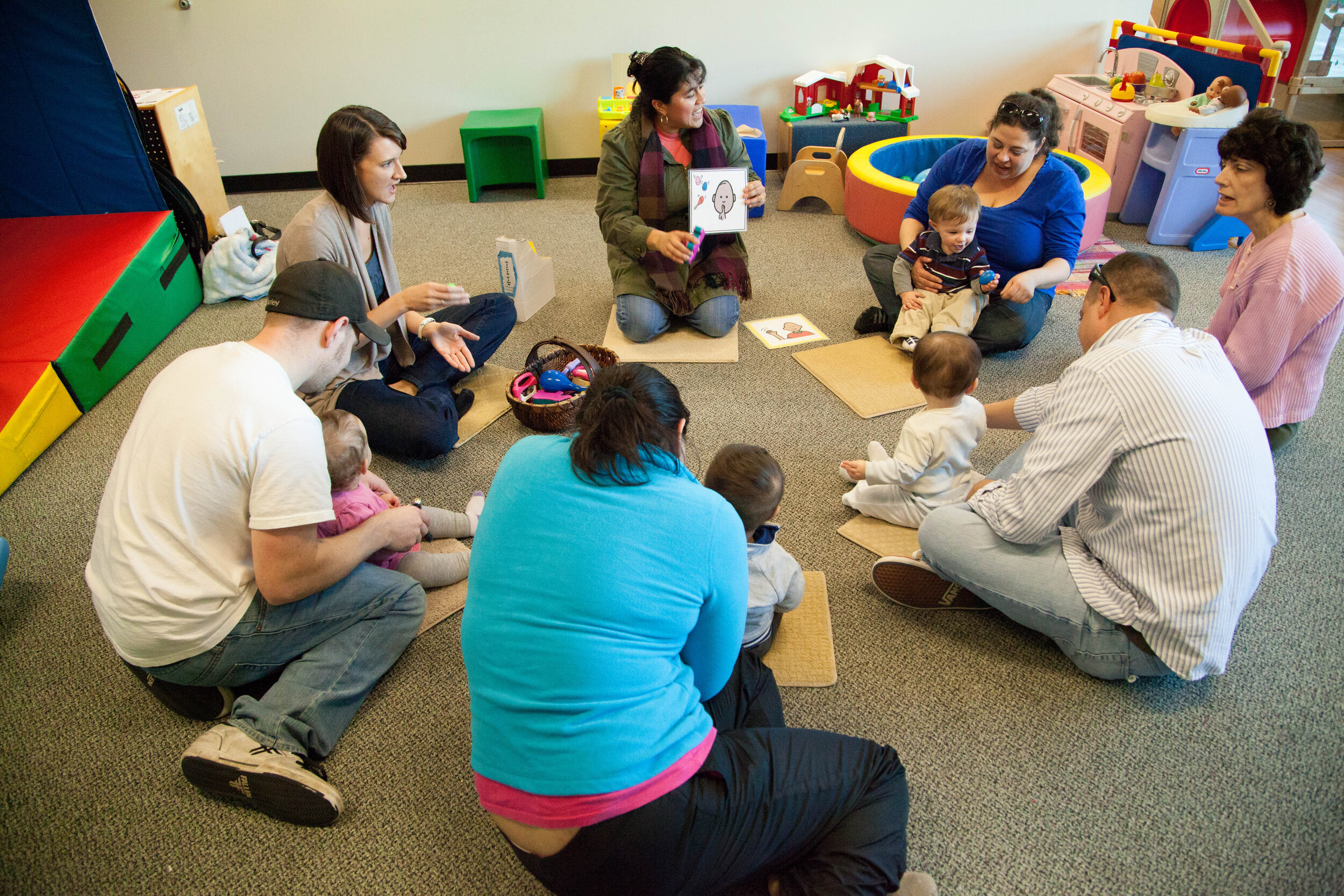Children engaged in educational activities